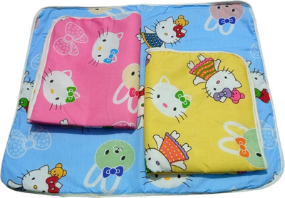 Preferable Clothes Cotton Baby Bed Protecting Mat(Multicolor, Pack of 3, Free)