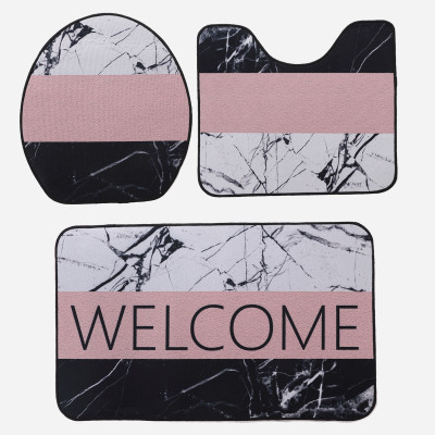 KUBER INDUSTRIES Polyester Floor Mat(Multicolor, Free, Pack of 3)