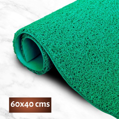 TurtleGrip PVC (Polyvinyl Chloride) Floor Mat(Multipurpose Commercial loofah Floor Mat Green-60x40cm, Large)
