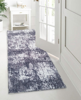F i Polyester Floor Mat(Grey, Small)