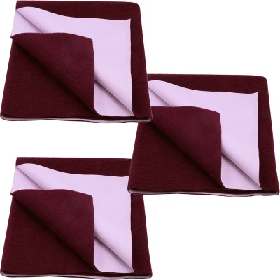 Cashmera Cotton Baby Bed Protecting Mat(Maroon, Large, Pack of 3)