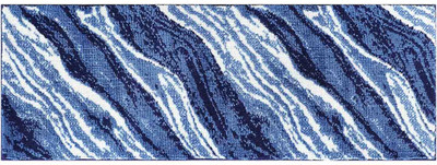 Obsessions Polyester Bathroom Mat(Blue, Free)
