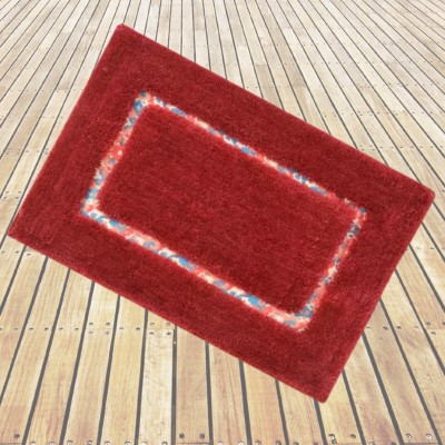 ajhandloom Microfiber Door Mat(Red, Medium)