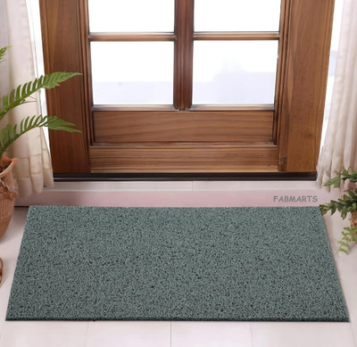 FABMARTS PVC (Polyvinyl Chloride) Door Mat(Grey, Medium)