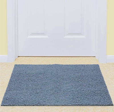 Aksh Creation Rubber Door Mat(Grey/Black, Medium)