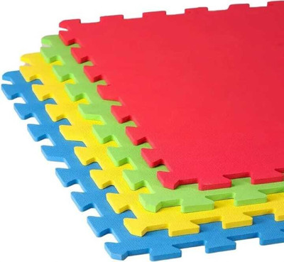 Monkway Rubber Baby Play Mat(Multicolor, Free, Pack of 4)