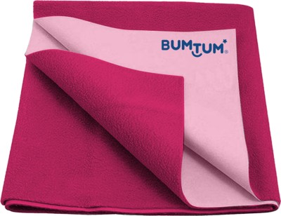BUMTUM Cotton, Fleece Baby Bed Protecting Mat(Hot Pink, Large)