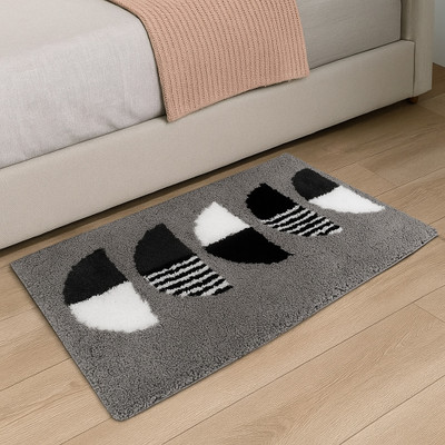 VIKCLIQUE Microfiber Door Mat(Grey, Medium)