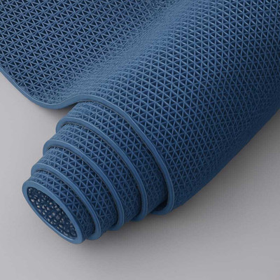 LIYALI Rubber Door Mat(Blue, Large)