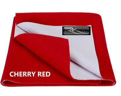Rajking Acrylic, Bamboo, Cotton, Fleece Baby Bed Protecting Mat(RED DRY SHEET, Small)