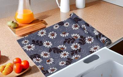 Trendy Rabbit PVC (Polyvinyl Chloride) Drawer Mat(Lavender, Large)