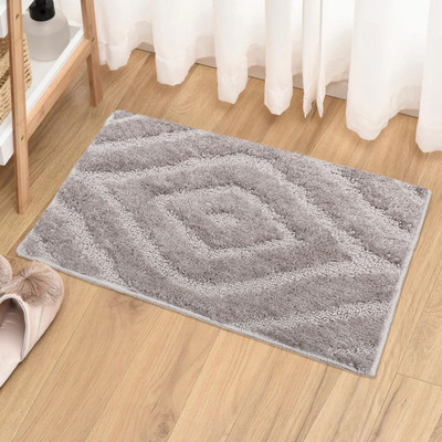 F i Microfiber Door Mat(Grey, Small)