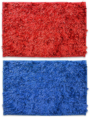 EXOTICE Polyester Door Mat(Blue & Red, Medium, Pack of 2)