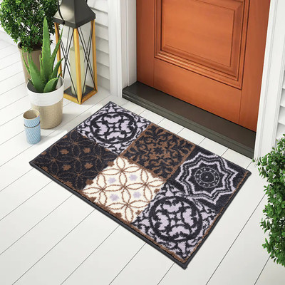 Saral Home Polyester Bathroom Mat(Blue, Medium)