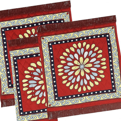 VIVID Velvet, Cotton Prayer Mat(Maroon, Pack of 3, Medium)