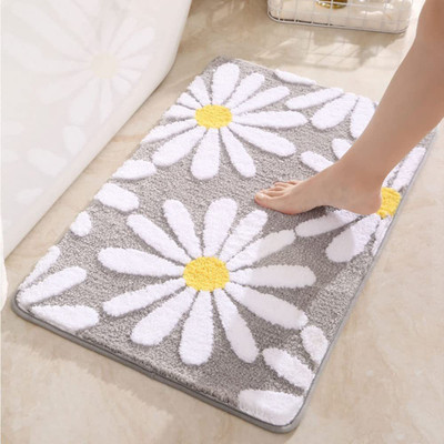 T Decor Microfiber Door Mat(Multicolor, Medium)
