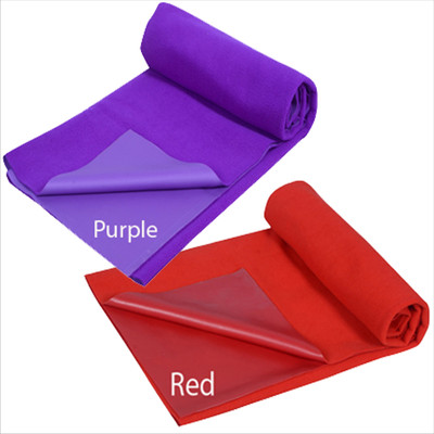 SOMYA Polyester Baby Bed Protecting Mat(RED-PURPLE, Medium, Pack of 2)