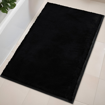 Weave Arts Polyester Floor Mat(Black, Medium)