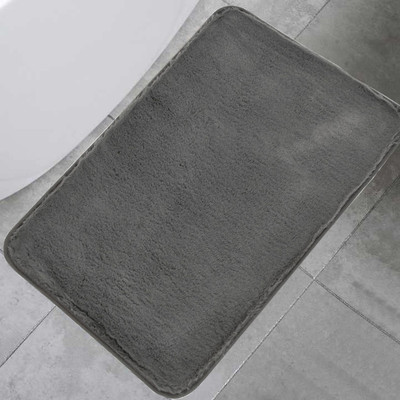 RM Handloom Polyester Door Mat(Fur Grey, Medium)