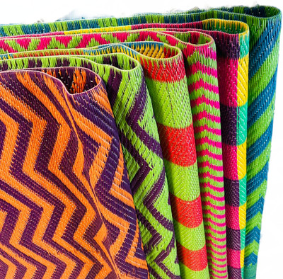 DKB Plastic Chatai Mat(mixed colour, Medium)