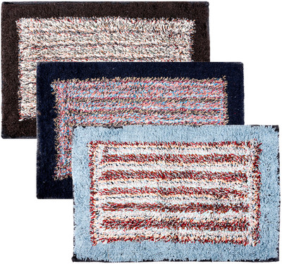 KUBER INDUSTRIES Microfiber Door Mat(Multicolor, Medium, Pack of 3)
