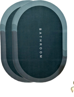 Croon Rubber Floor Mat(Multicolor, Free, Pack of 2)