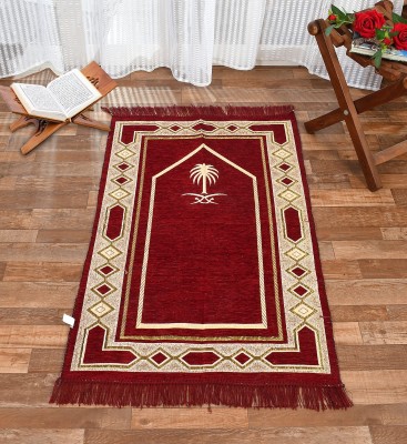 Hometara Cotton Prayer Mat(Red, Medium)