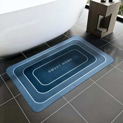 Cortina Rubber Door Mat(Blue, Medium)