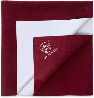MY ARMOR Cotton Baby Bed Protecting Mat(Maroon, Extra Large)