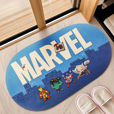 STATUS Silicone Bathroom Mat(Light Blue, Medium)