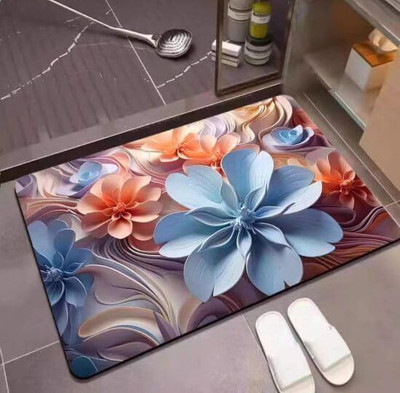 SPIRITUAL HOUSE Rubber Bathroom Mat(Multicolor, Free)