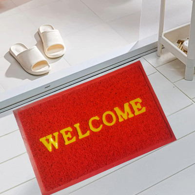 sk gobal PVC (Polyvinyl Chloride) Door & Floor Mat(Red, Medium)