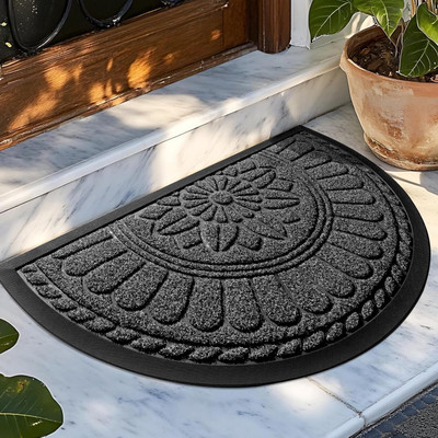 Shoppingzone Rubber Bathroom Mat(Grey 2 x 3feet, Large)