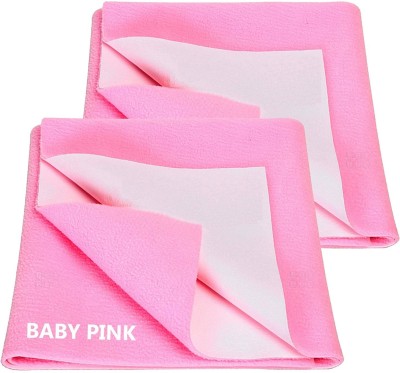 Elecsera Cotton Baby Bed Protecting Mat(BABY PINK, Medium, Pack of 2)