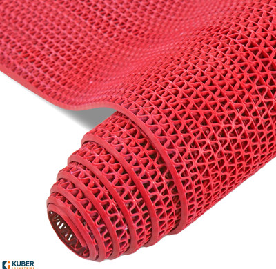 KUBER INDUSTRIES Rubber Bathroom Mat(Red, Large)