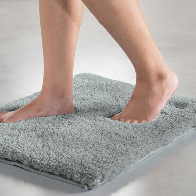 F i Microfiber Door Mat(Silver, Small)
