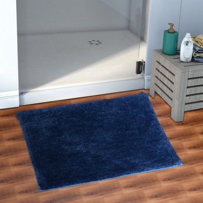 AEROHAVEN Microfiber Bathroom Mat(Navy Blue, Medium)