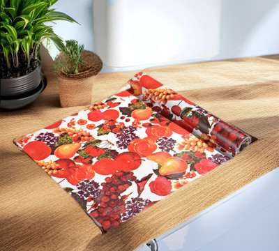 SANRAKSSHAN PVC (Polyvinyl Chloride) Drawer Mat(Orange, Medium)