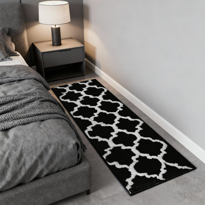 BROTEES Microfiber Floor Mat(Black, Large)