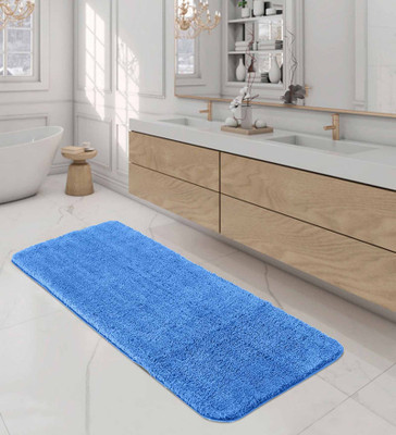 AtoZ Polyester Bathroom Mat(blue-teal, Extra Large)