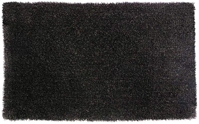 The Home Talk Polyester Bathroom Mat(Black, Medium, Pack of 2)