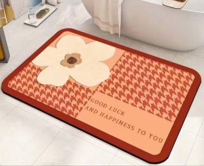 Casanest Polyester Bathroom Mat(Red, Medium)