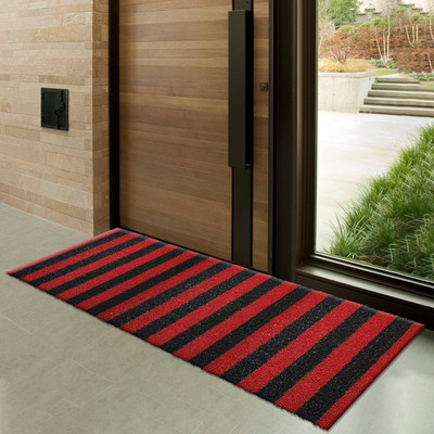 KUBER INDUSTRIES Rubber Door Mat(Red, Free)