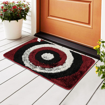 HOMESTIC by Kuber Industries Polyester Floor Mat(Grey, Maroon, Free)