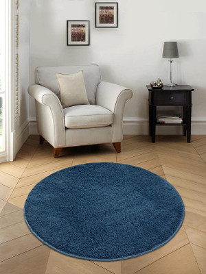 Saral Home Polyester Floor Mat(Blue, Medium)