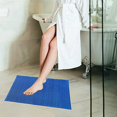 VSTUCART Fleece Floor Mat(Blue, Large)
