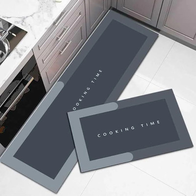 AOLUTRI Rubber Floor Mat(Grey, Large, Pack of 2)
