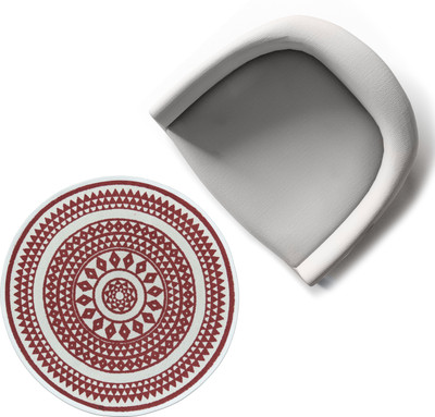 house of handmade Cotton Floor Mat(Red, Medium)