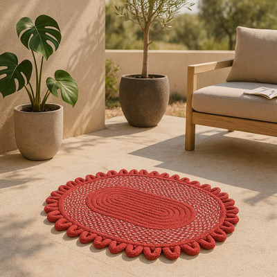 ELEGANT WEAVERS Microfiber Door & Floor Mat(Tangerine, Medium)