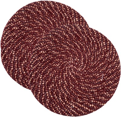 KUBER INDUSTRIES Cotton Door Mat(Maroon, Medium, Pack of 2)